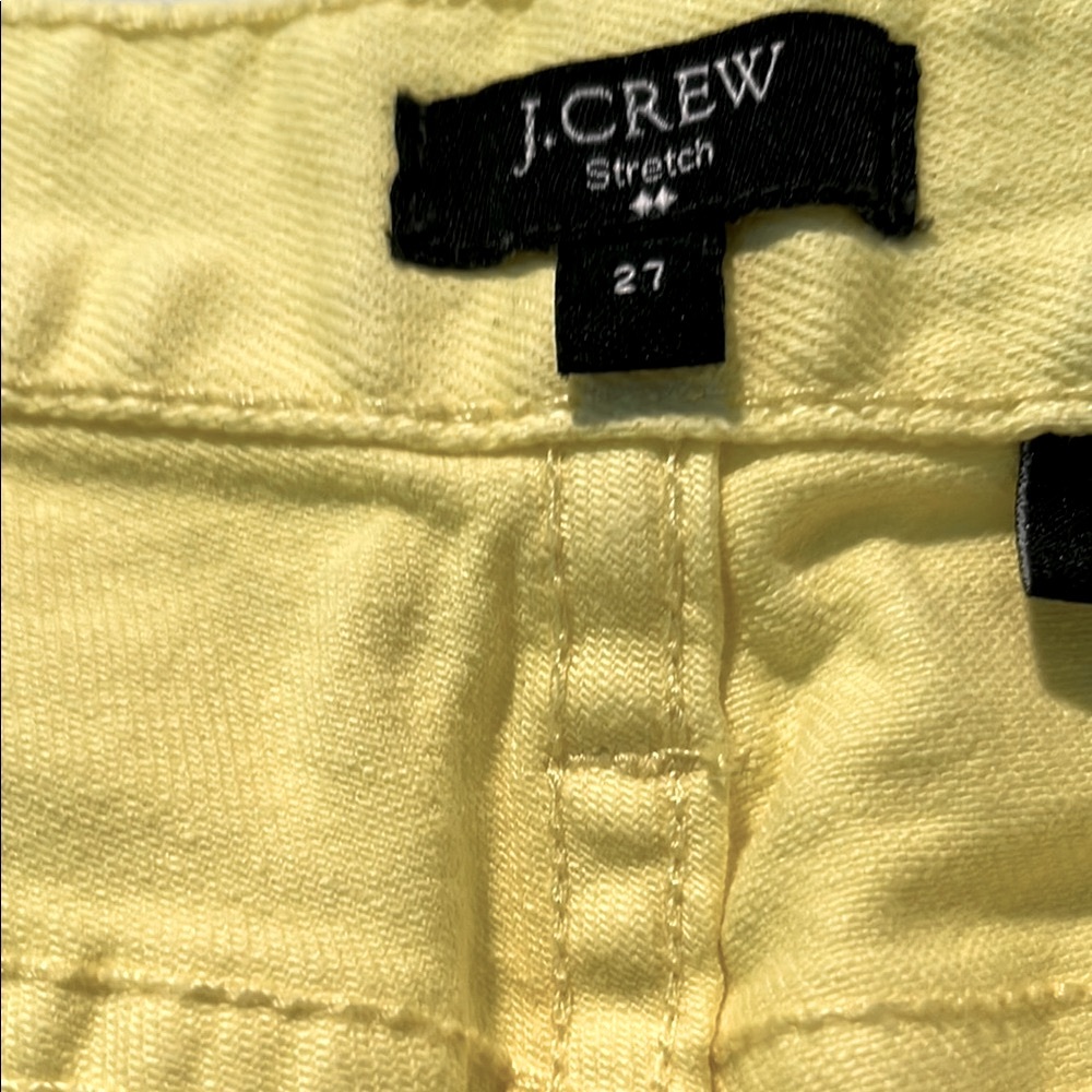 NWOTs J. Crew Yellow Toothpick Jeans Vibrant and Eye-Catching Size 27 - Picture 3 of 9